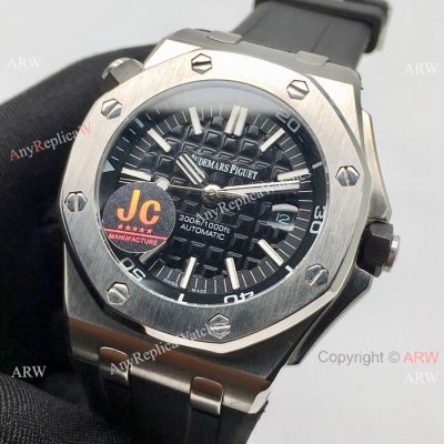 Fake Audemars Piguet Royal Oak Offshore Diver Watches SS Black Dial 42mm